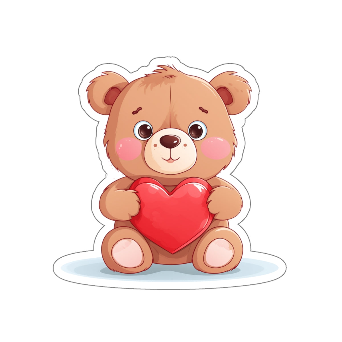 Cute Teddy Bear Heart Sticker - Spread Love and Cuteness with This Adorable Sticker - Valentine's Day