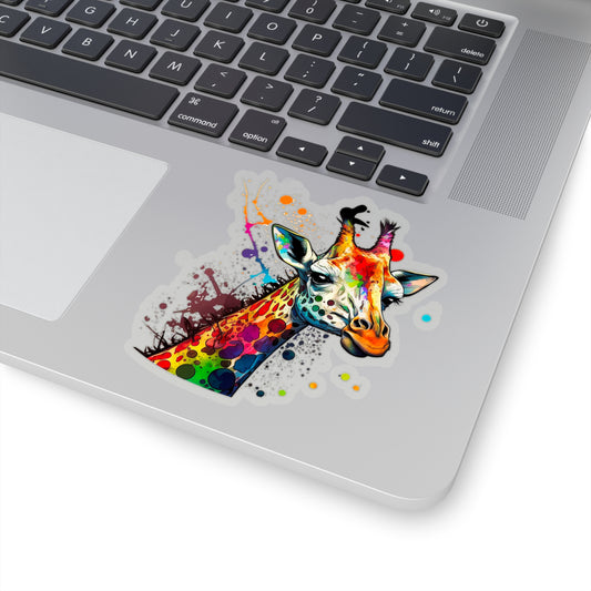 Giraffe Sticker - Add Some Pop-Art and Watercolor Style to Your Tech