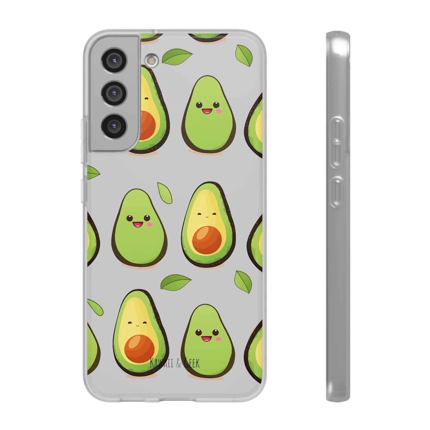 Cute Avocado Transparent Flexi Case: Perfect Blend of Style & Function