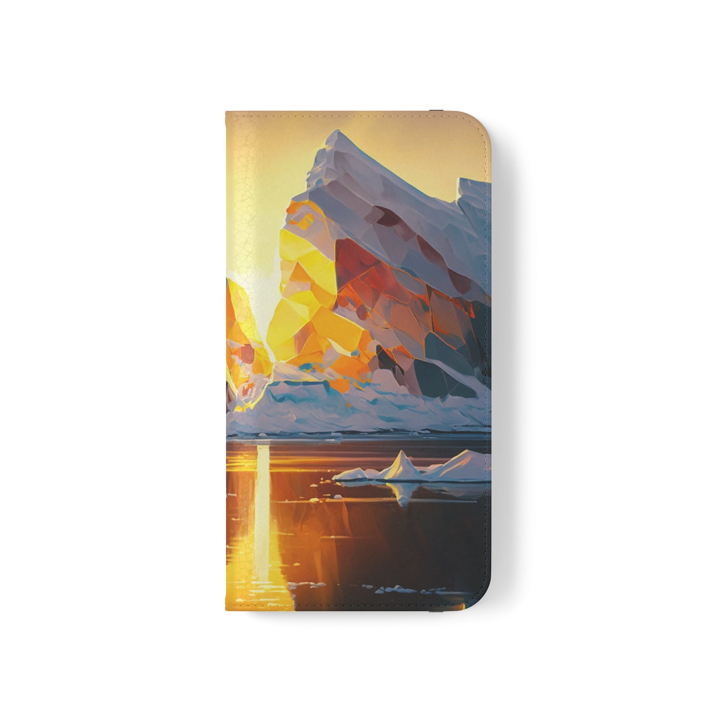 Arctic Landscape and Iceberg at Sunset Flip Phone Case - Capture the Serenity of Nature on Your Device