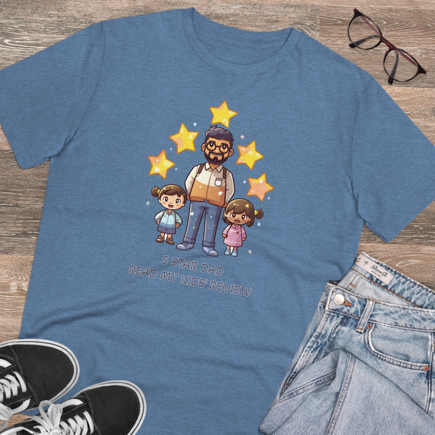 5 Star Dad - Eco-Friendly T-Shirt - Celebrate Father's Day with Style and Sustainability