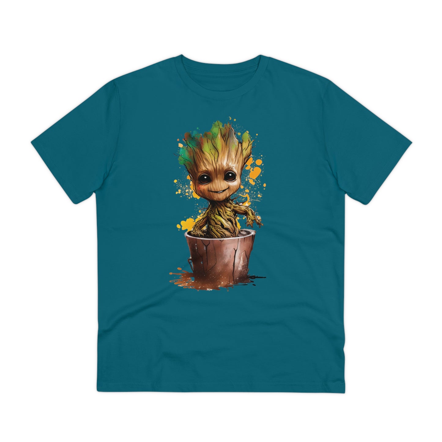 Eco-Friendly Baby Groot Watercolor Style Unisex T-Shirt - Add Some Fun and Sustainable Style to Your Wardrobe