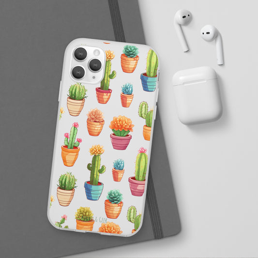 Charming Cactus Flexi and semi Transparent Phone Case