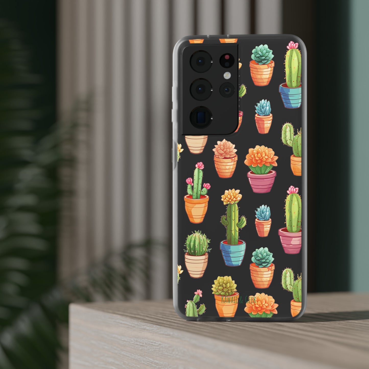 Charming Cactus Flexi and semi Transparent Phone Case