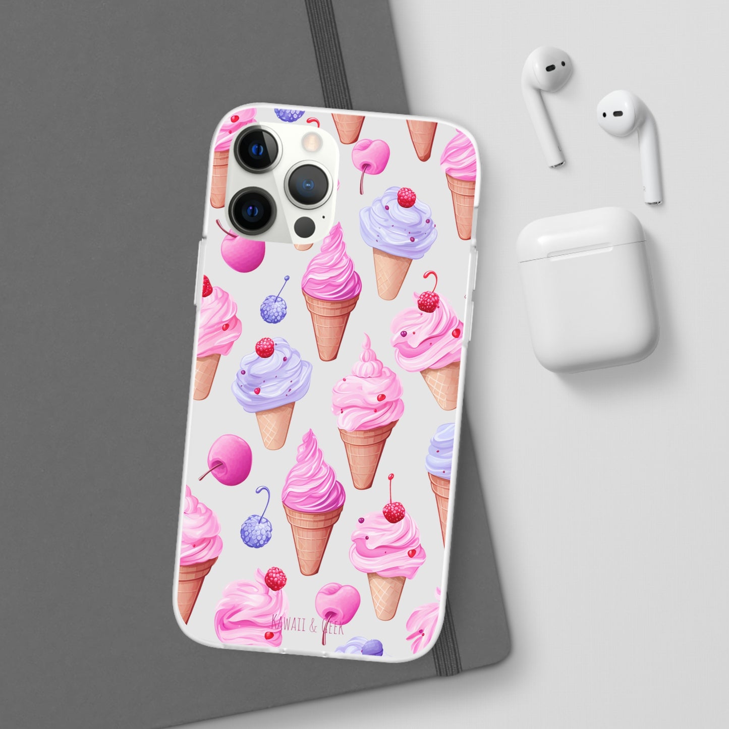 Vibrant Ice Cream Delight Flexi-Case for Phones