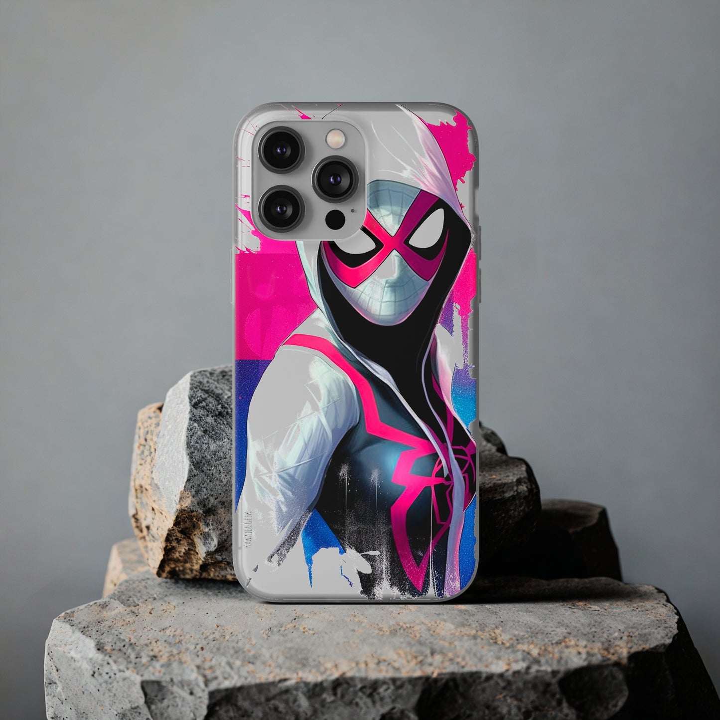 Spider Gwen in Flexi Phone Case - Add Some Colorful and Heroic Style to Your Phone