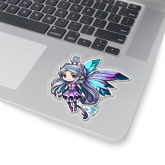 Kawaii Blue Fairy Sticker - Add Some Cute and Magical Style to Your Tech