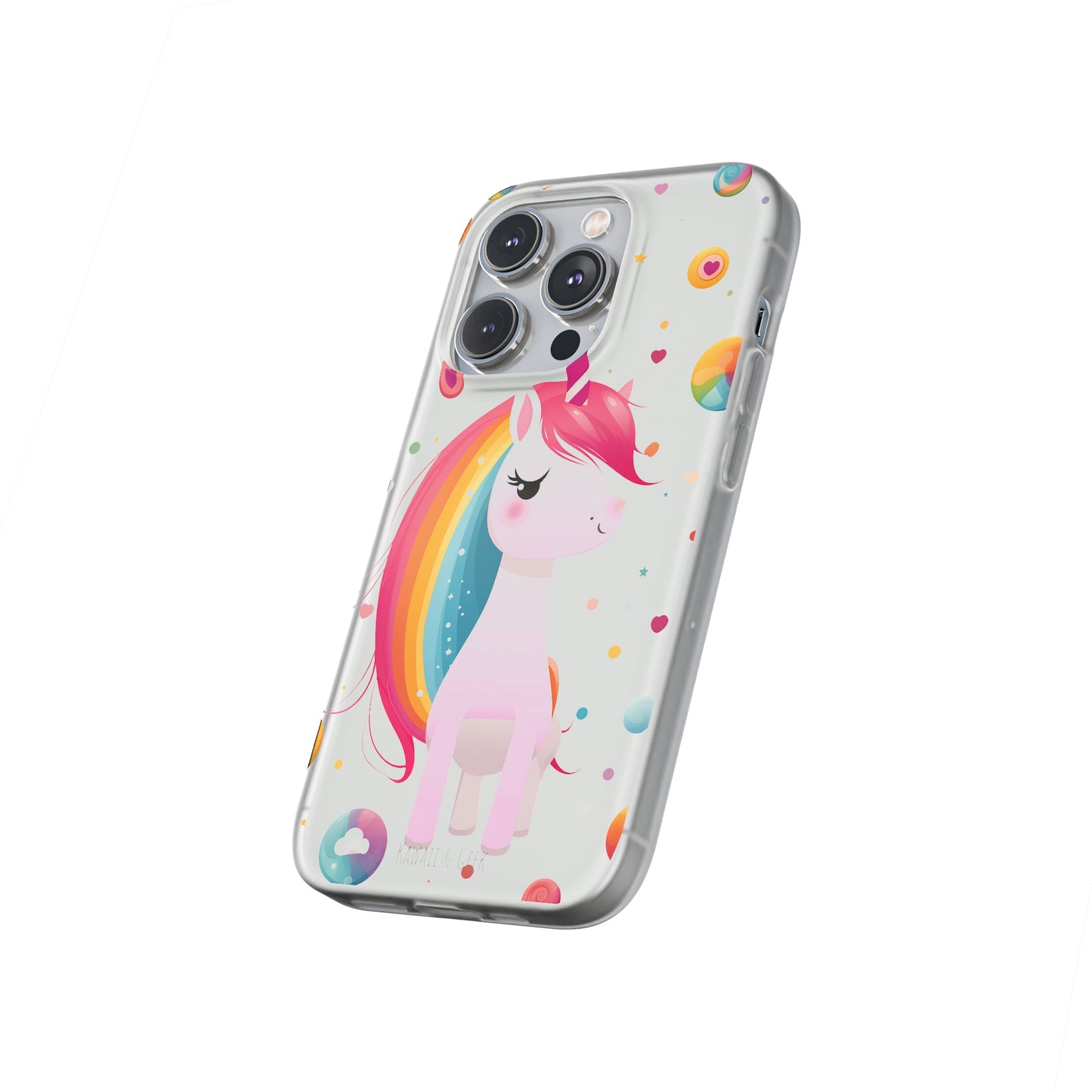 Kawaii Unicorn Flexi Transparent Phone Case