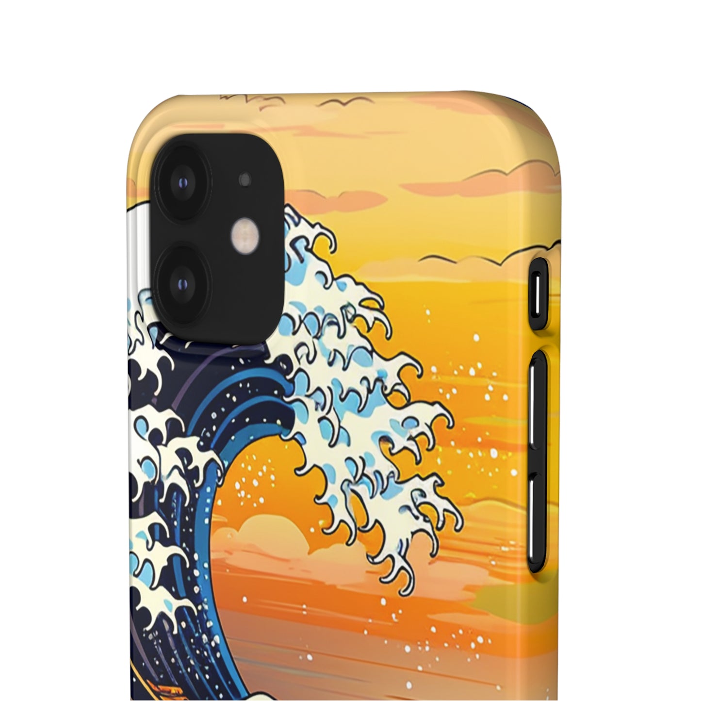 Sunset Big Wave Phone Case - Embrace the Majestic Hokusai Style in Your Hands