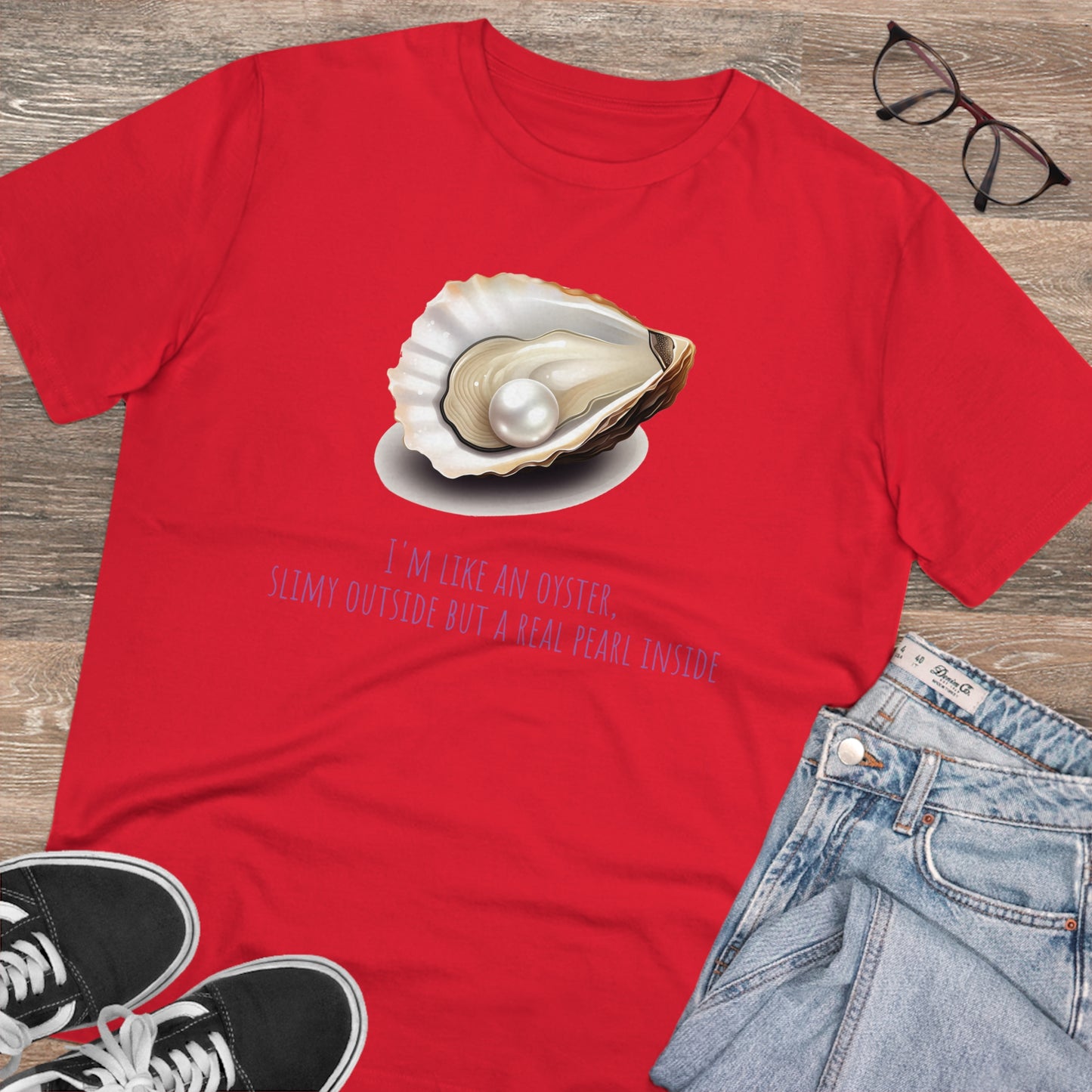 Eco-Friendly Pearl Oyster T-shirt: Celebrate Inner Beauty