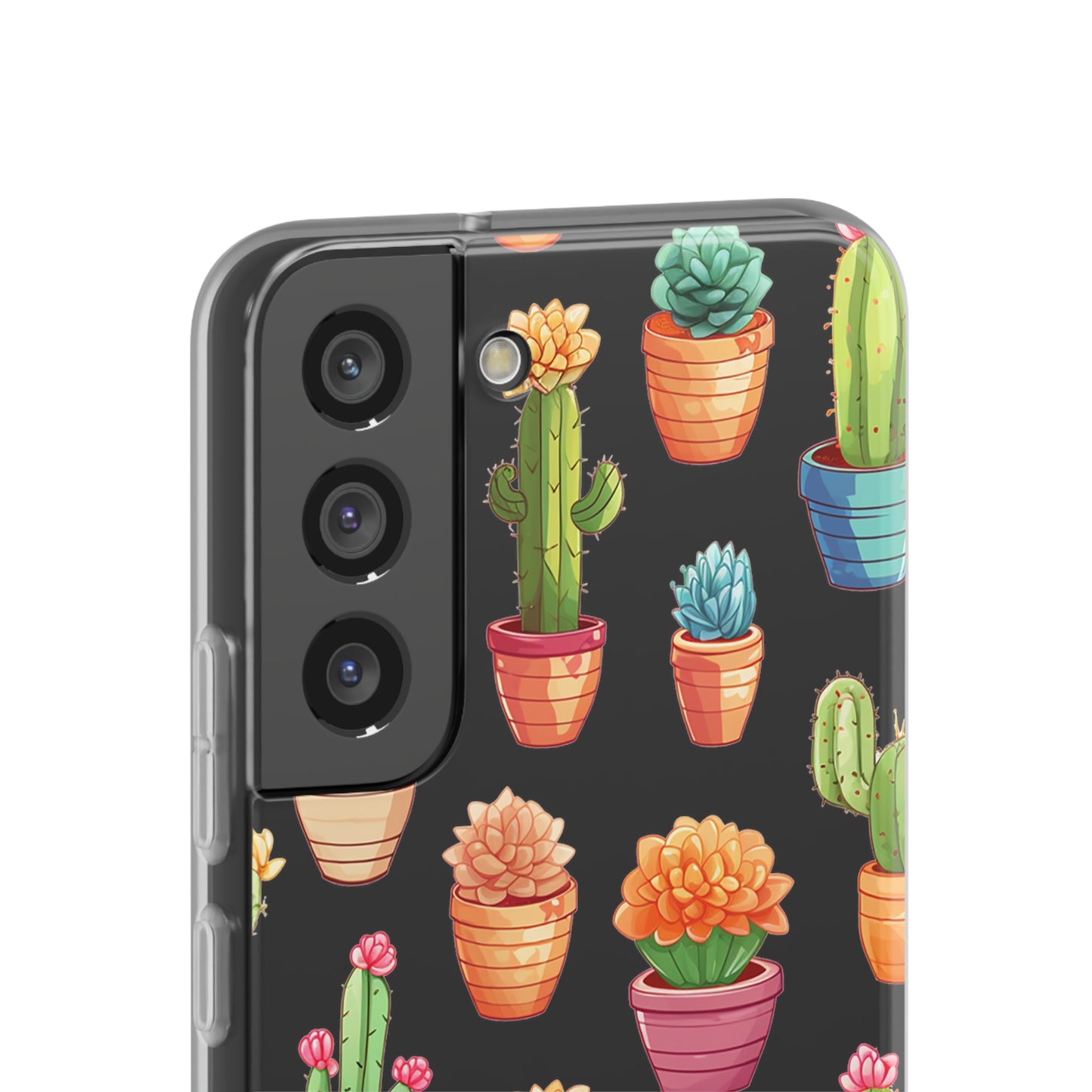 Charming Cactus Flexi and semi Transparent Phone Case