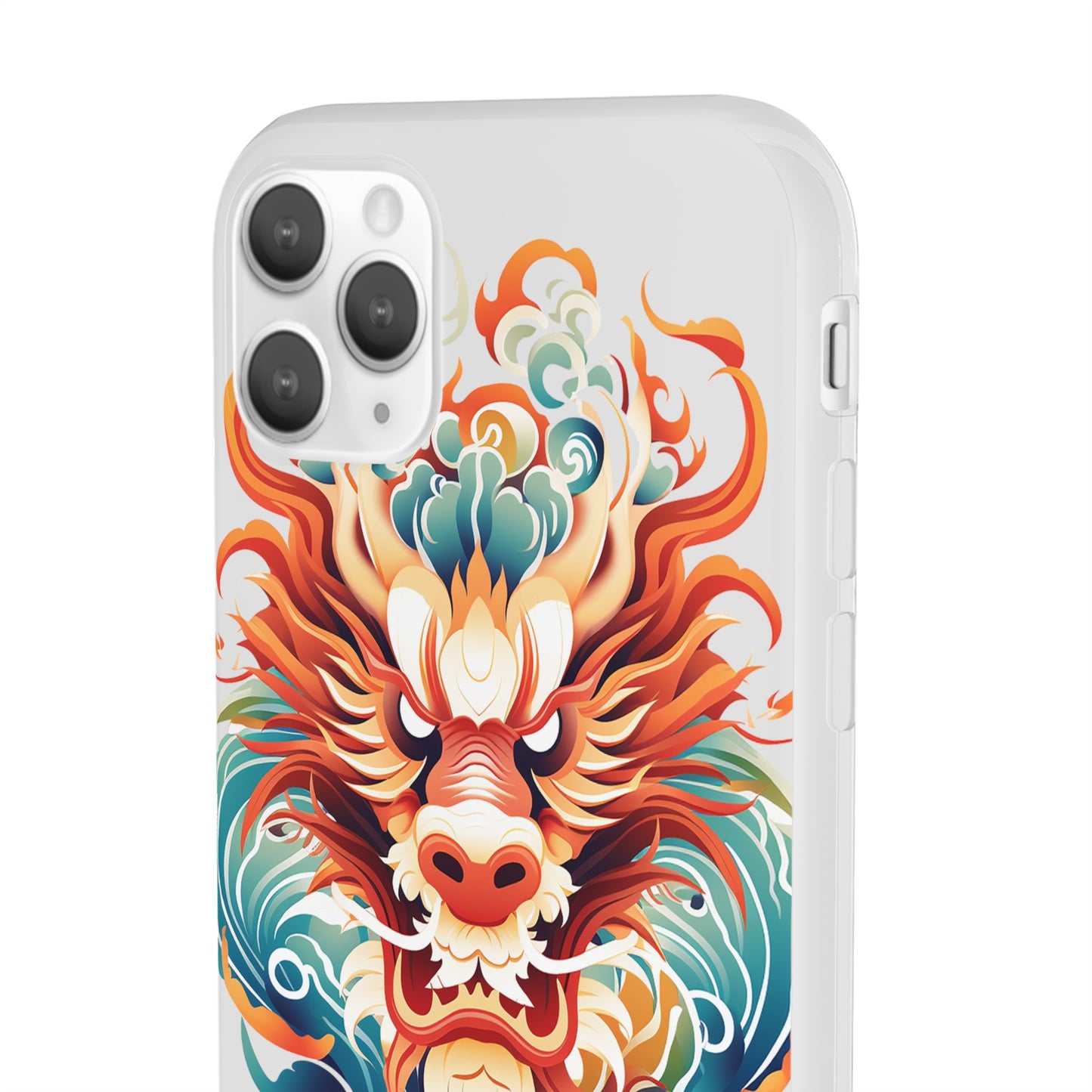 Chinese Ink Dragon Flexi Transparent Phone Case