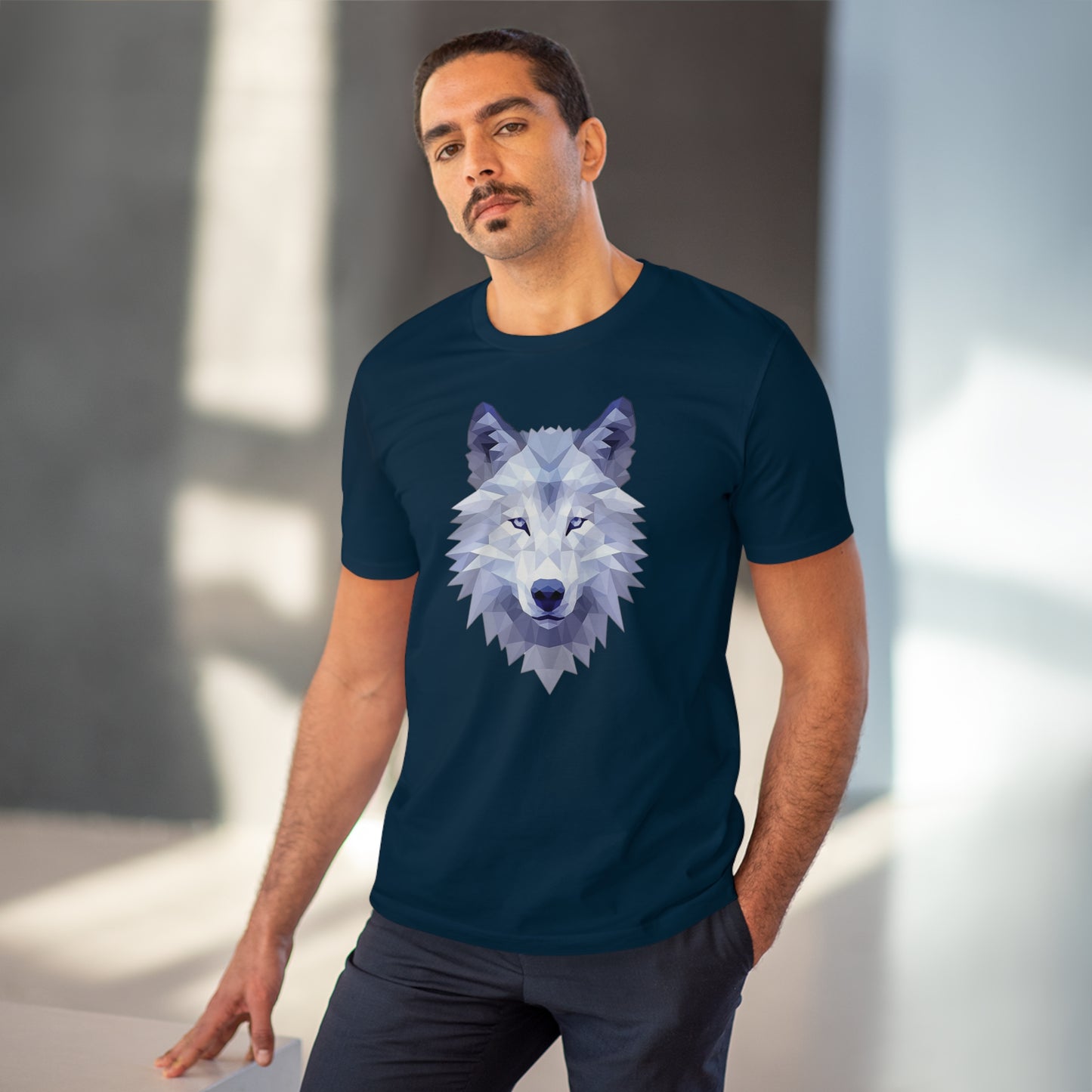 Wolf Polygonal T-Shirt - Embrace Wild Harmony