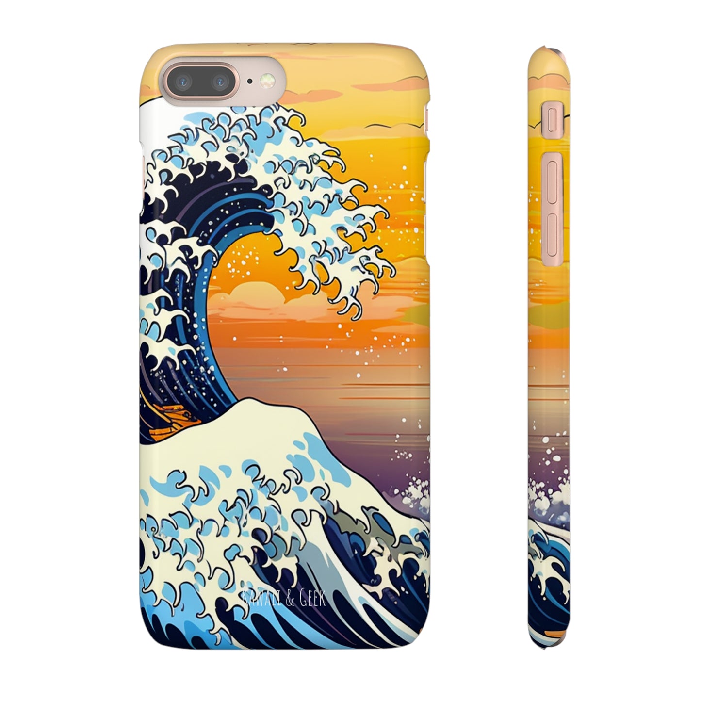 Sunset Big Wave Phone Case - Embrace the Majestic Hokusai Style in Your Hands