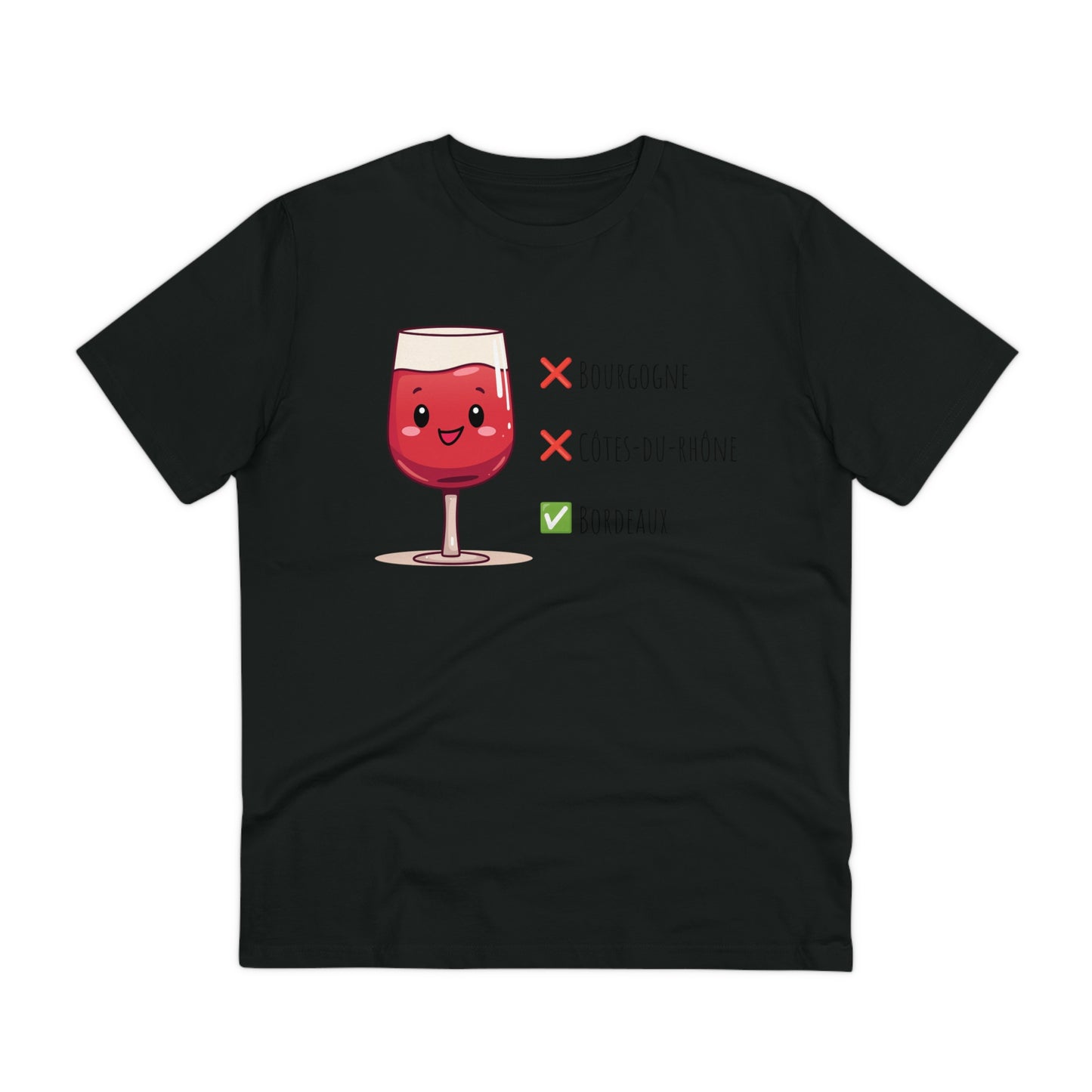 Eco-Friendly 'Bordeaux Wine Preferred' T-Shirt - Cute Red Wine Design, Unisex"