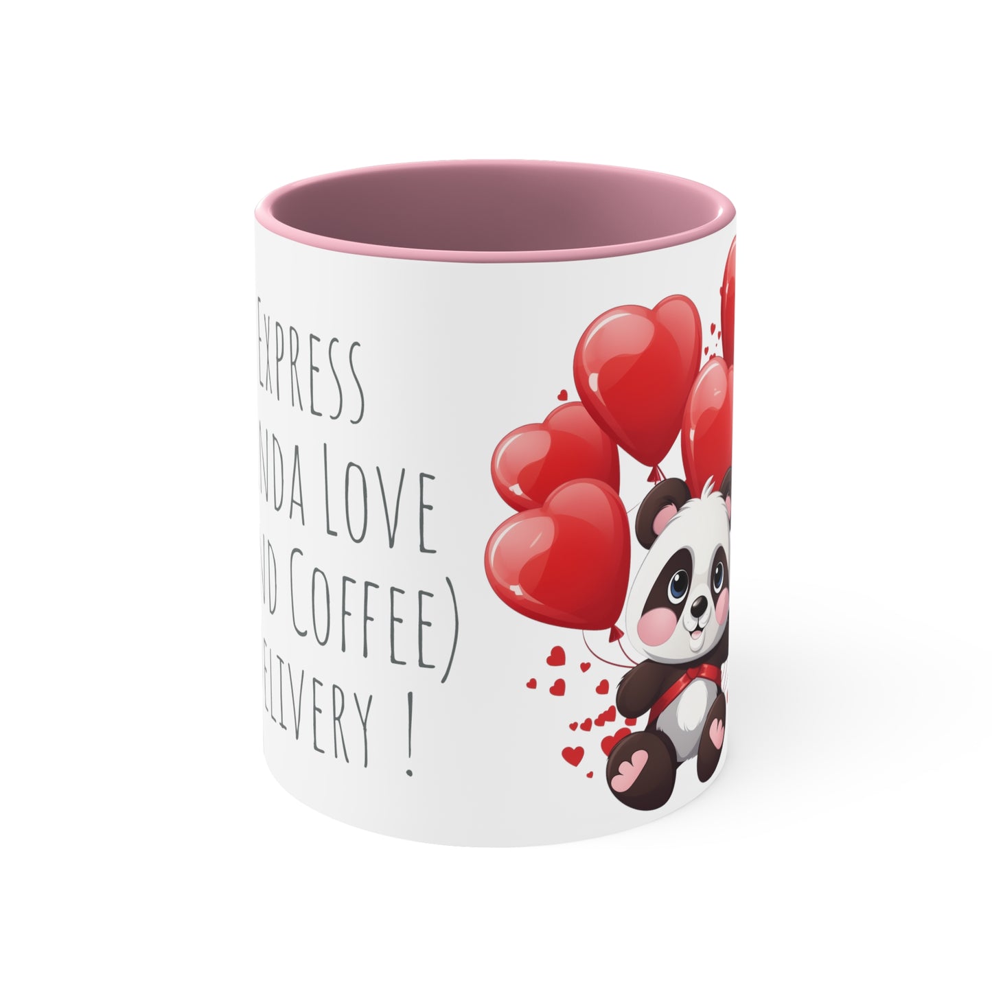 Express Panda Love Coffee Mug - 11oz Bicolor Valentine Special