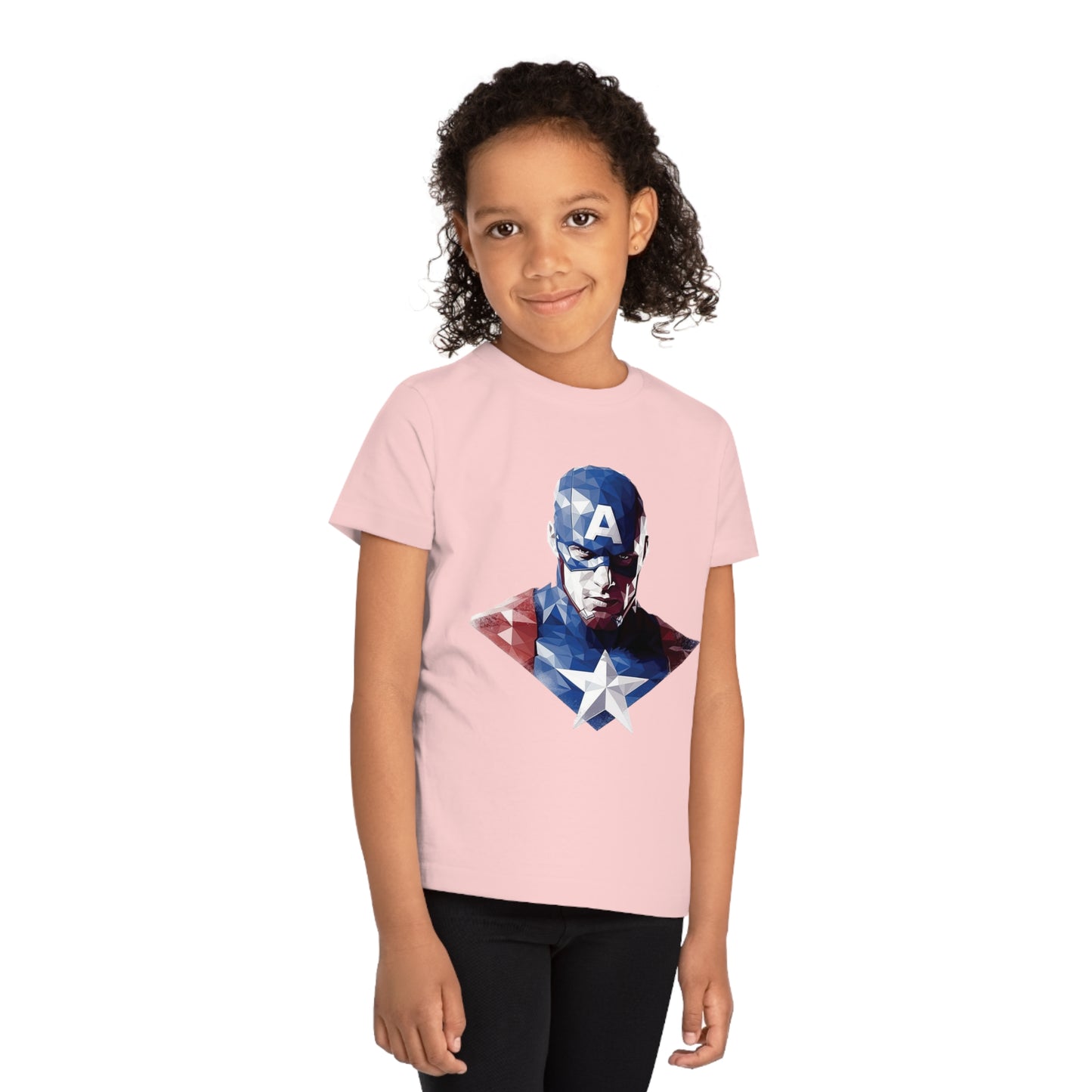 Captain America Polygonal Kids T-Shirt - Embrace Heroic Spirit