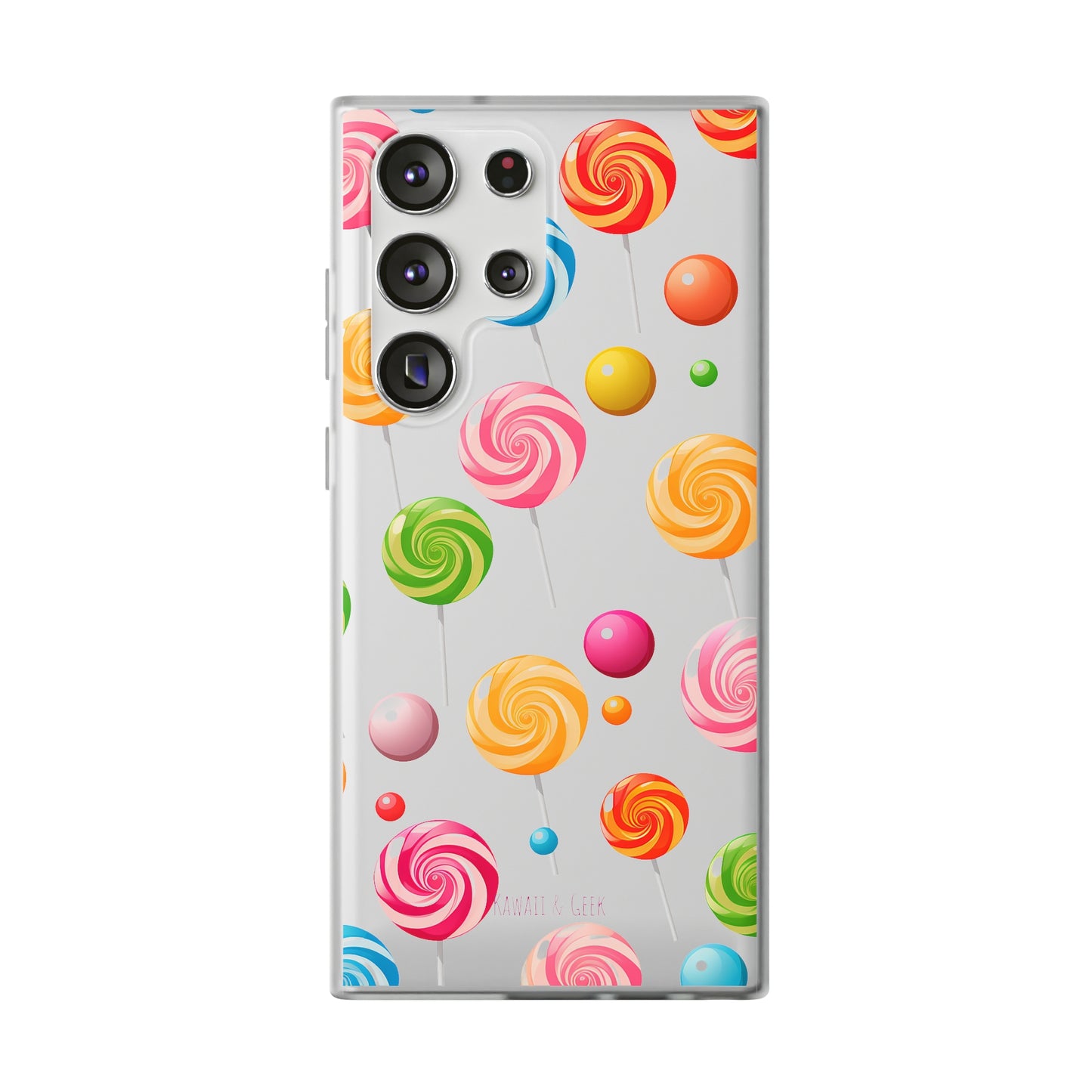 Vibrant Lollypop Array - Flexi Transparent Phone Case