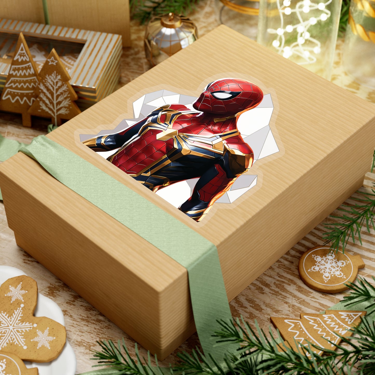 Spider Man Sticker in Iron Spider armor - Superhero Styling with a Modern Twist