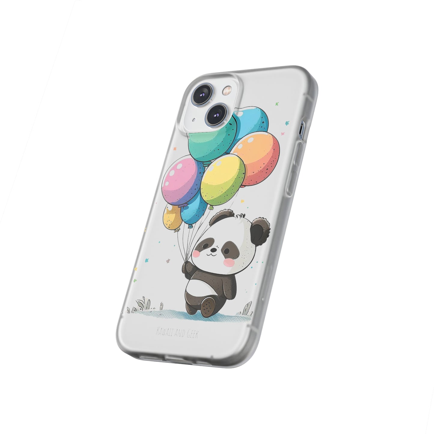 Cute Panda with Balloons flexi Smartphone Case - Add Some Adorable and Protective Style to Your Device