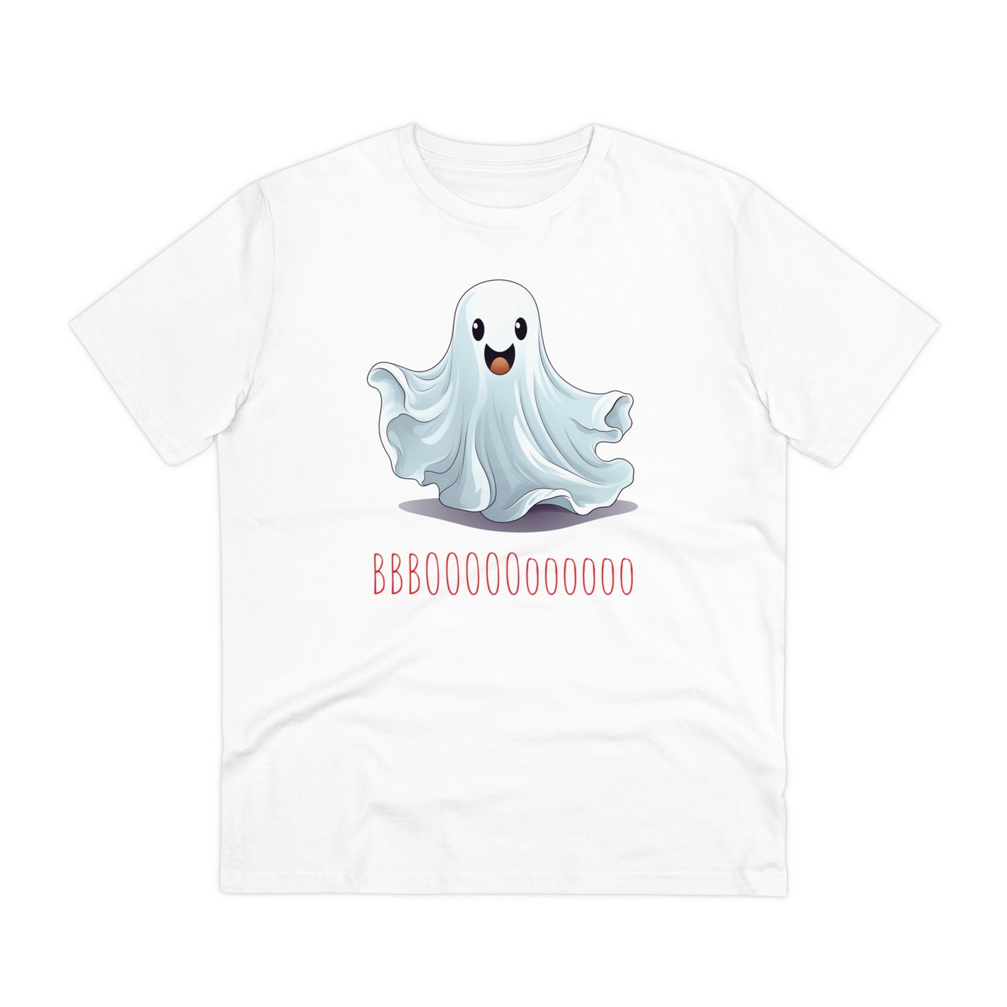 Cute "Booooooooo" Ghost Halloween Eco-Friendly Unisex T-shirt