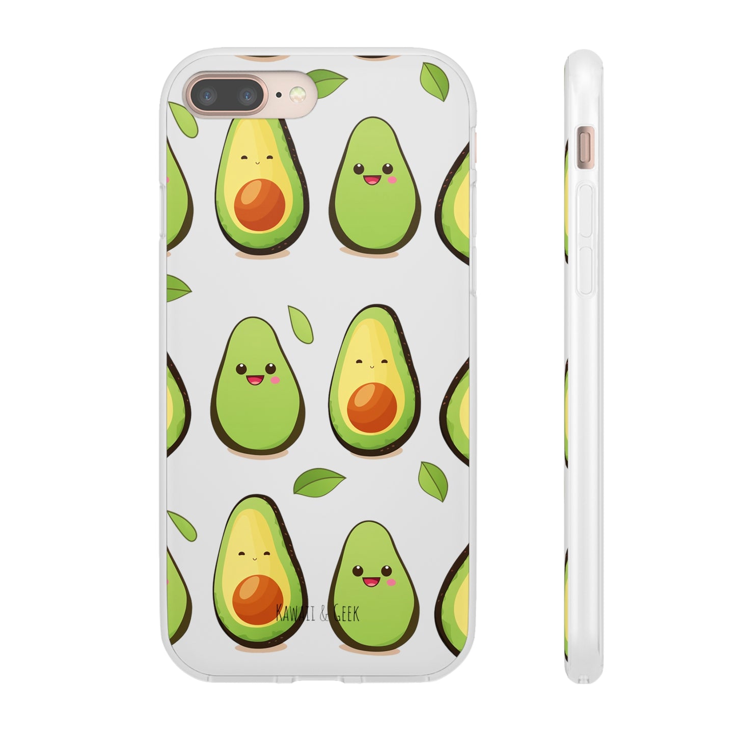 Cute Avocado Transparent Flexi Case: Perfect Blend of Style & Function