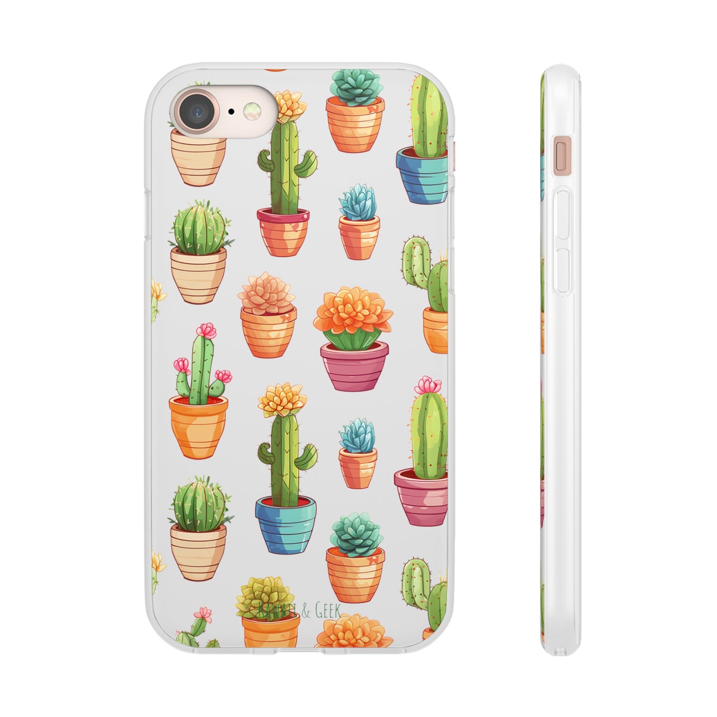 Charming Cactus Flexi and semi Transparent Phone Case