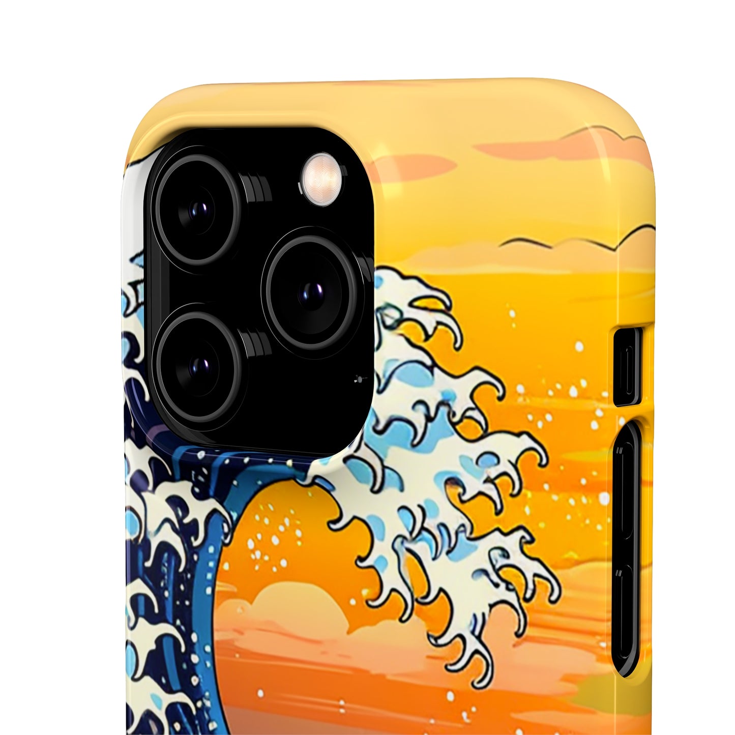 Sunset Big Wave Phone Case - Embrace the Majestic Hokusai Style in Your Hands