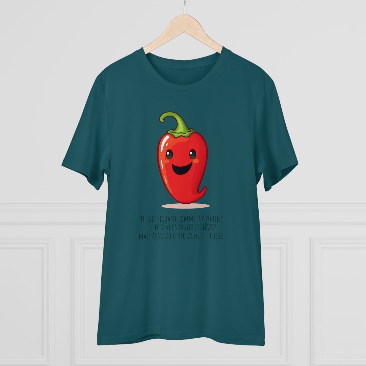 Cute and Smiling Red Hot Pepper Eco-Friendly T-Shirt - FRENCH