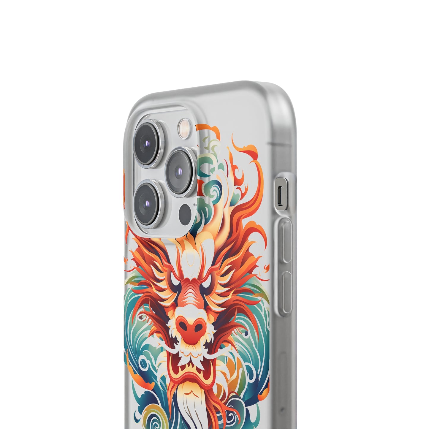 Chinese Ink Dragon Flexi Transparent Phone Case