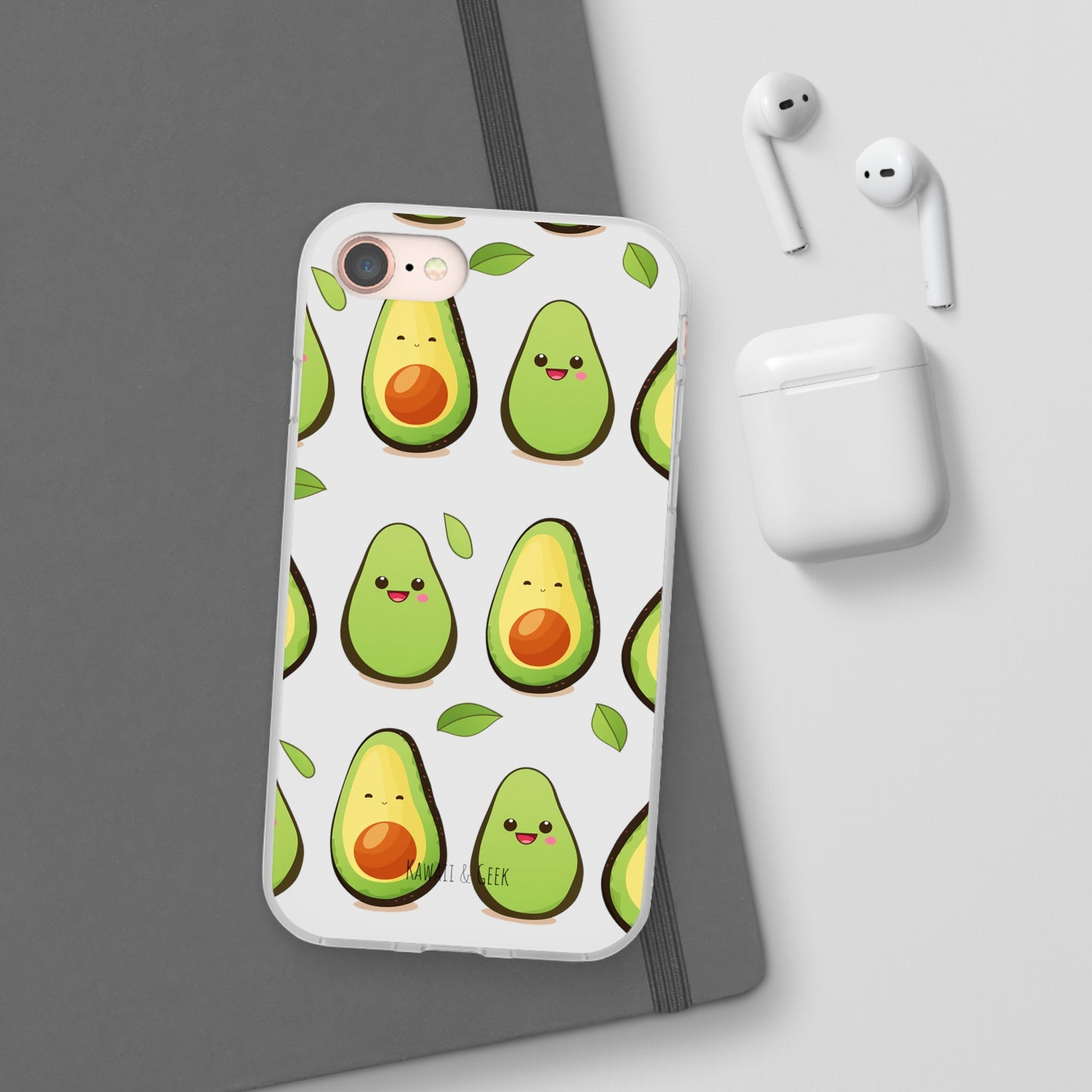 Cute Avocado Transparent Flexi Case: Perfect Blend of Style & Function