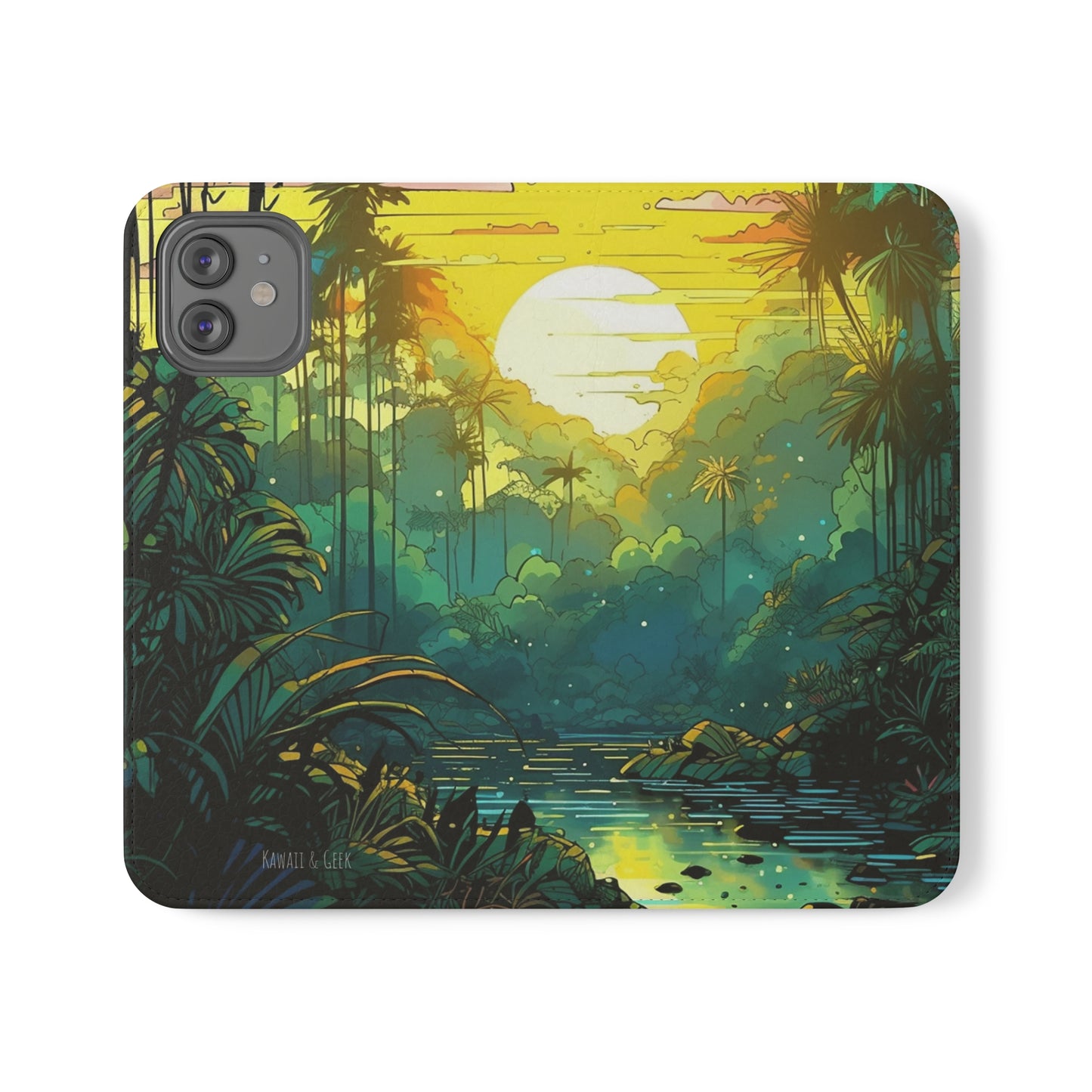 Rainforest at Sunset Flip Phone Case - Capture the Serenity of Nature on Your Device