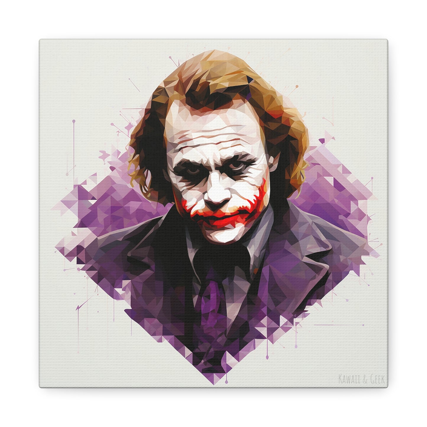 Heath Ledger the Joker Canvas - Faceted Tribute to an Iconic Performance