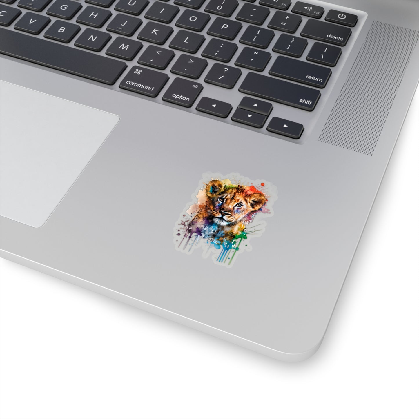 Watercolor Lion Cub Sticker - Add Some Adorable and Unique Style to Your Tech