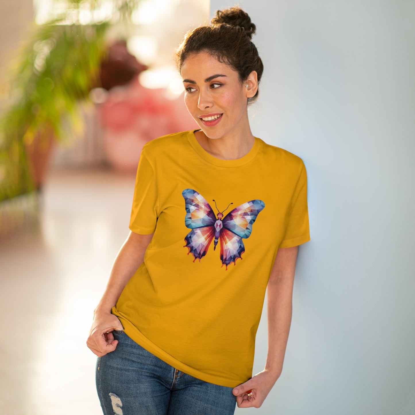 Butterfly Polygonal T-Shirt - Embrace Vibrant Transformation