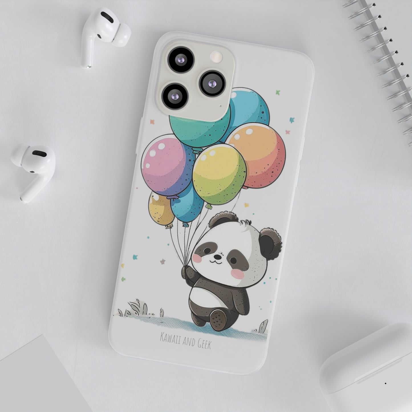 Cute Panda with Balloons flexi Smartphone Case - Add Some Adorable and Protective Style to Your Device