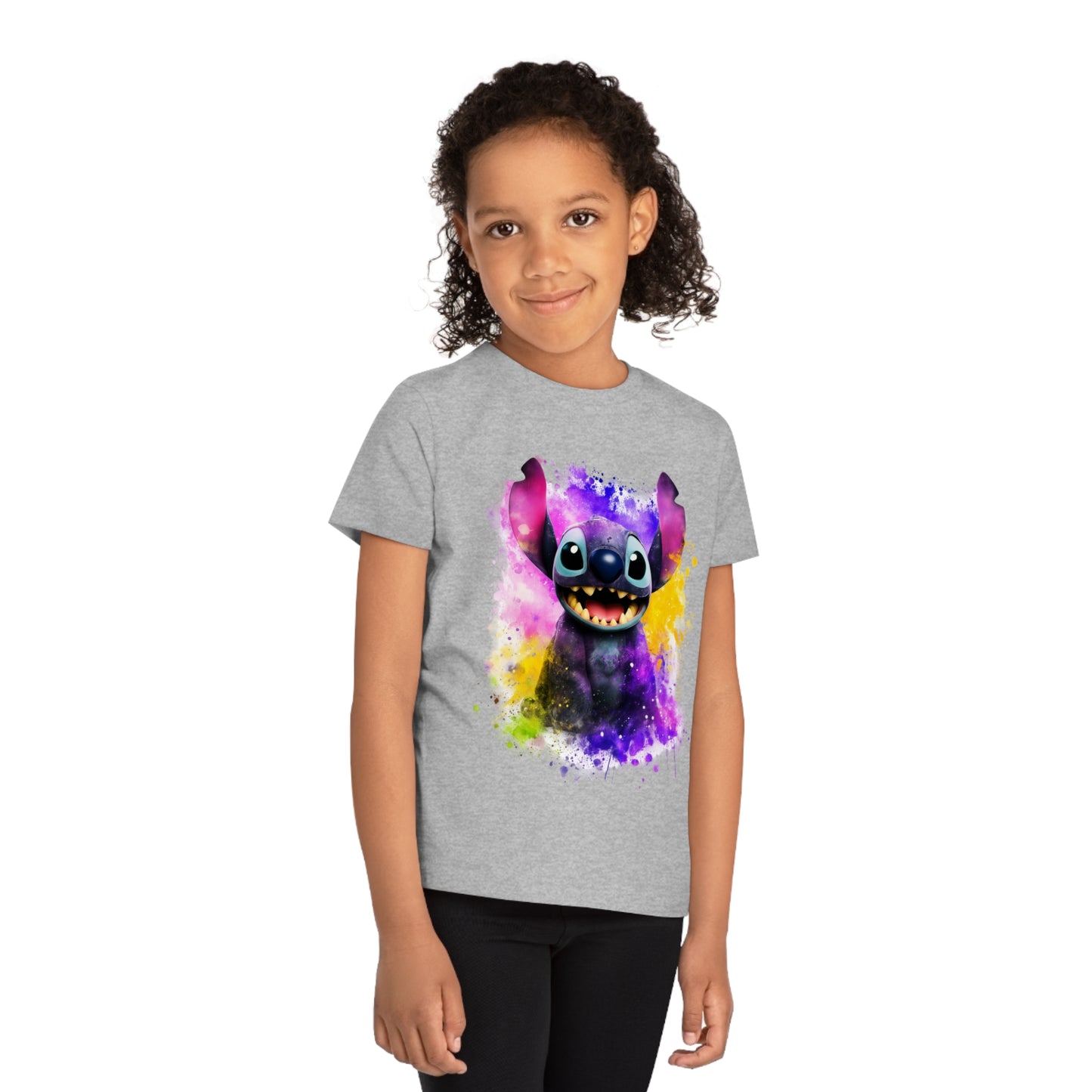 Watercolor Stitch Kids Eco-Friendly T-Shirt - Fun and Sustainable Fashion for Little Ones