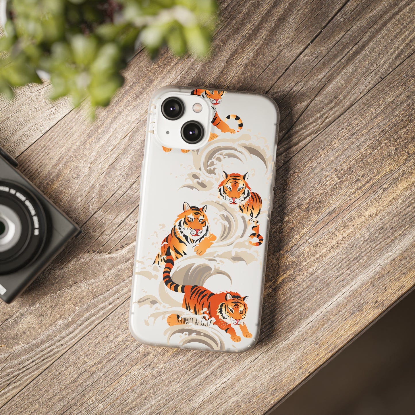 Elegant Chinese Ink Tiger Flexi Phone Case