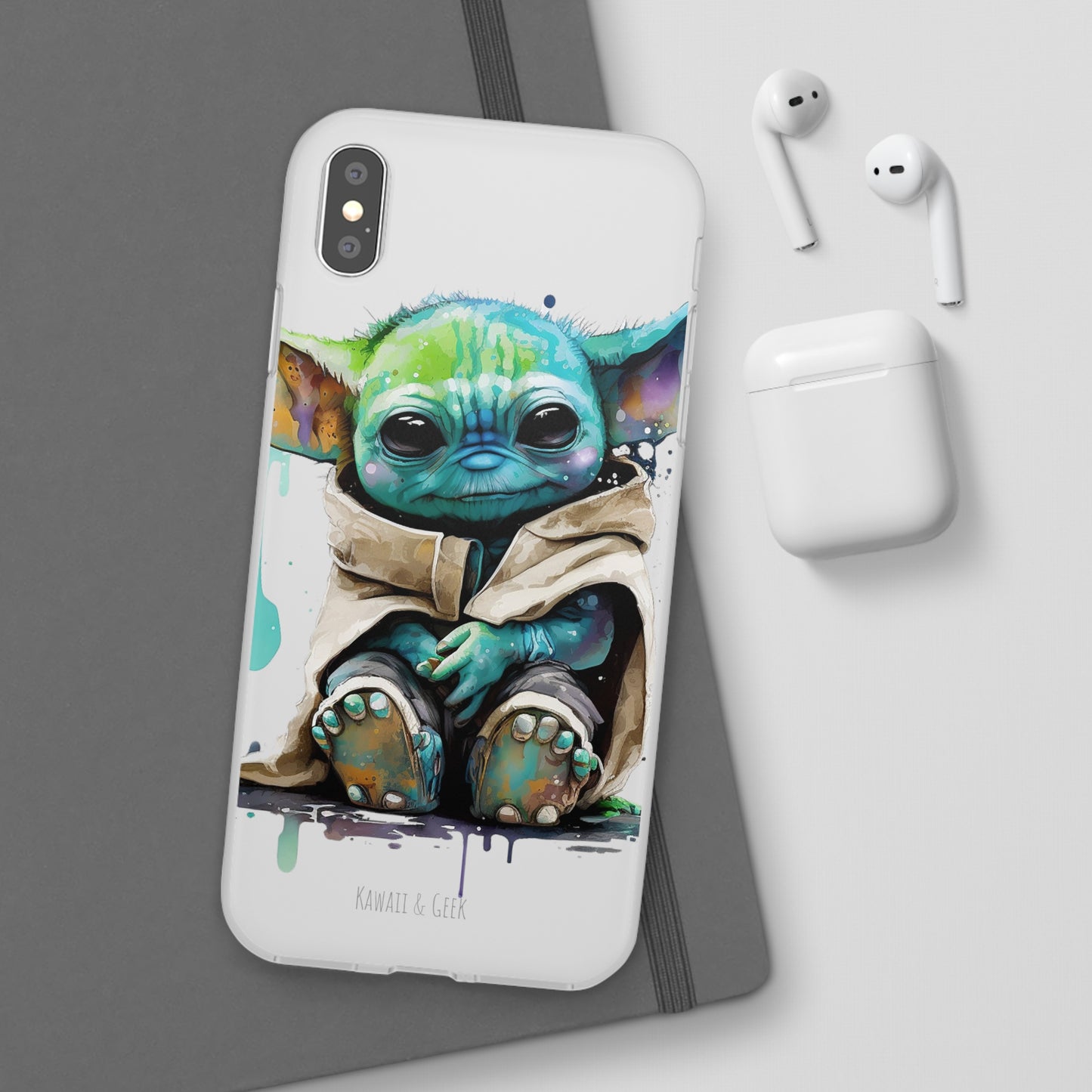 Baby Yoda Grogu flexi Phone Case - Add Some Adorable and Artistic Style to Your Smartphone - The Mandalorian - Star Wars