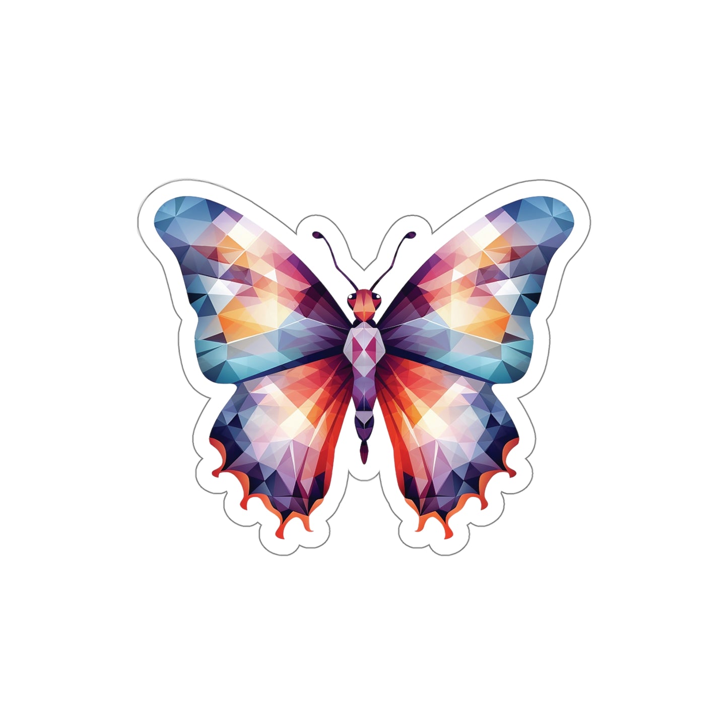 Butterfly Sticker - Delicate Beauty in Geometric Harmony