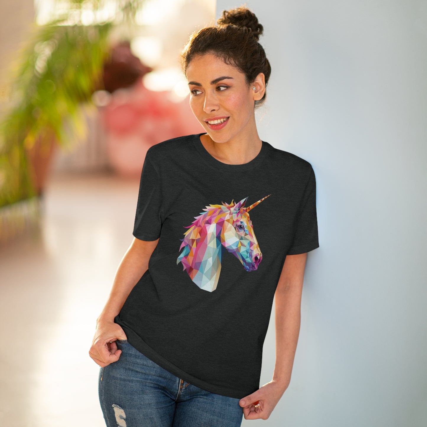 Unicorn Polygonal T-Shirt - Embrace Magical Elegance