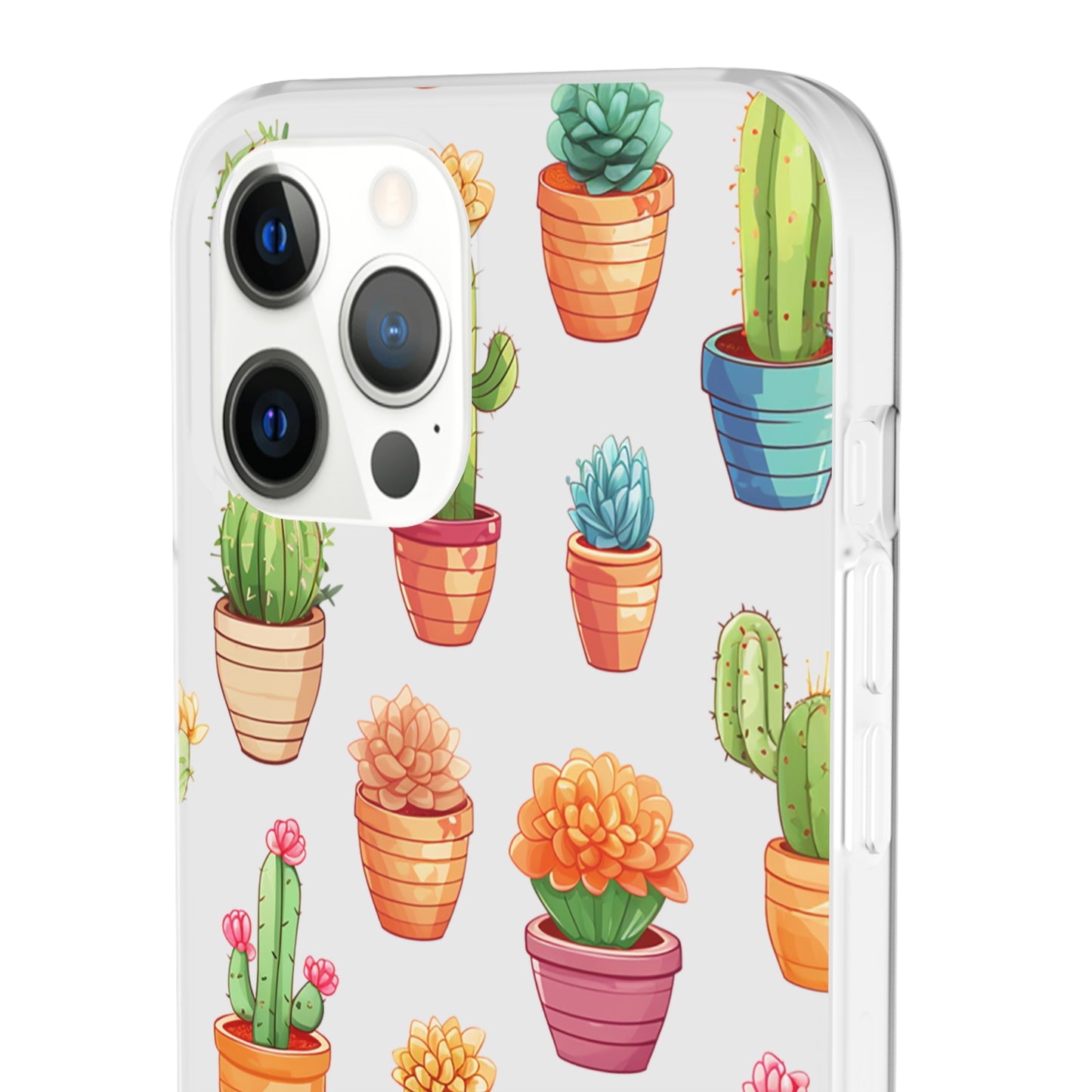 Charming Cactus Flexi and semi Transparent Phone Case