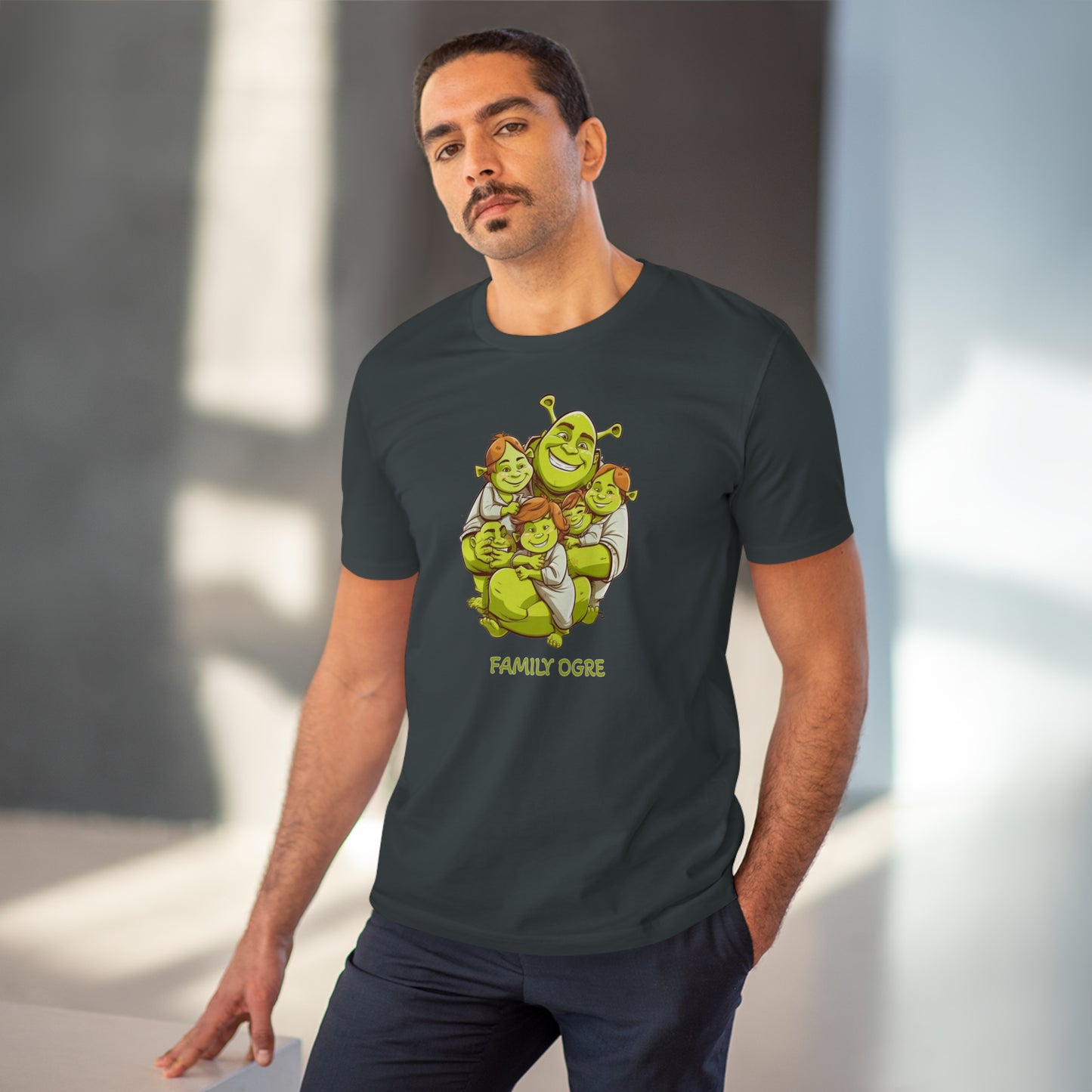 Family Ogre - Unisex Eco-Friendly T-Shirt - Celebrate Father's Day with Shrek and His Kids