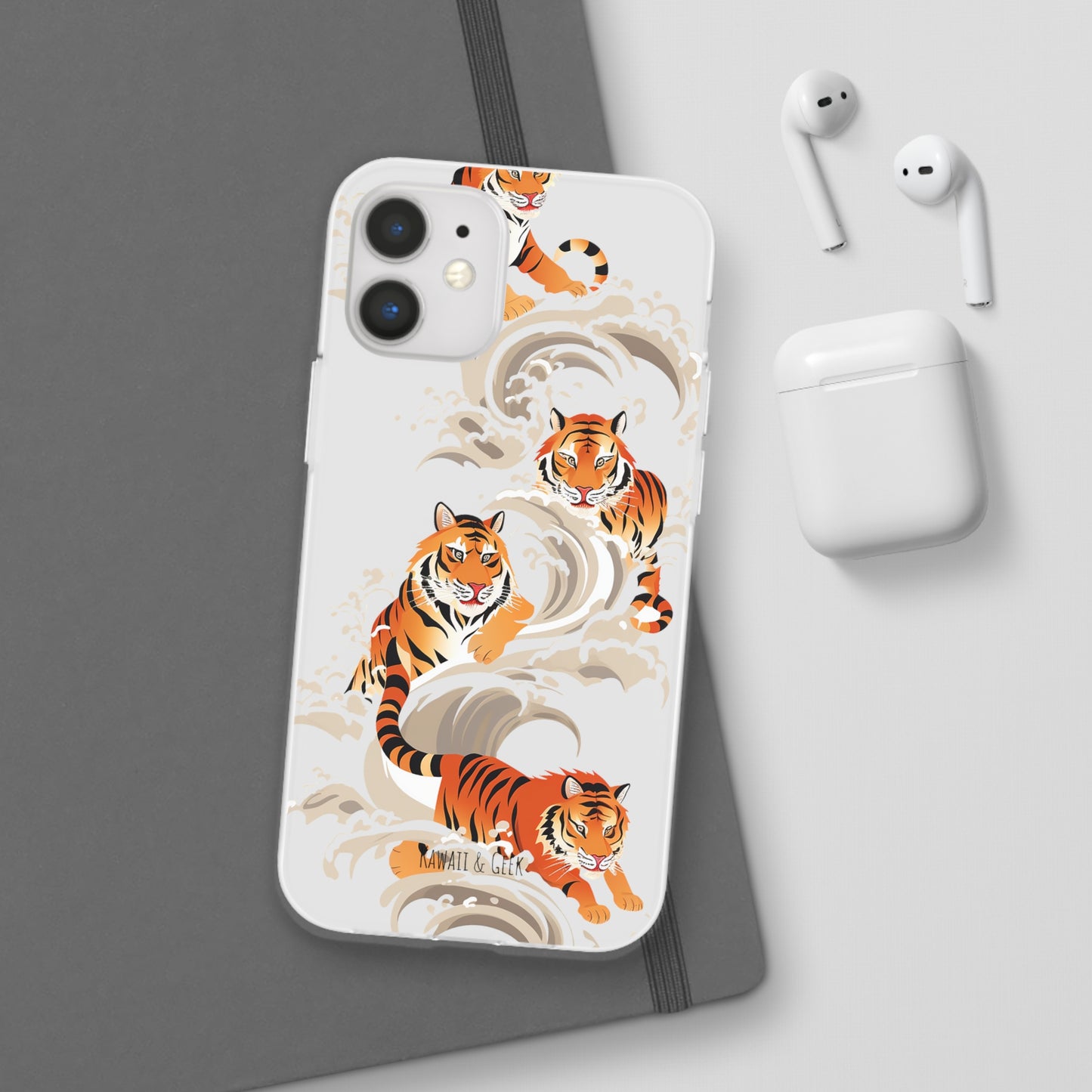 Elegant Chinese Ink Tiger Flexi Phone Case