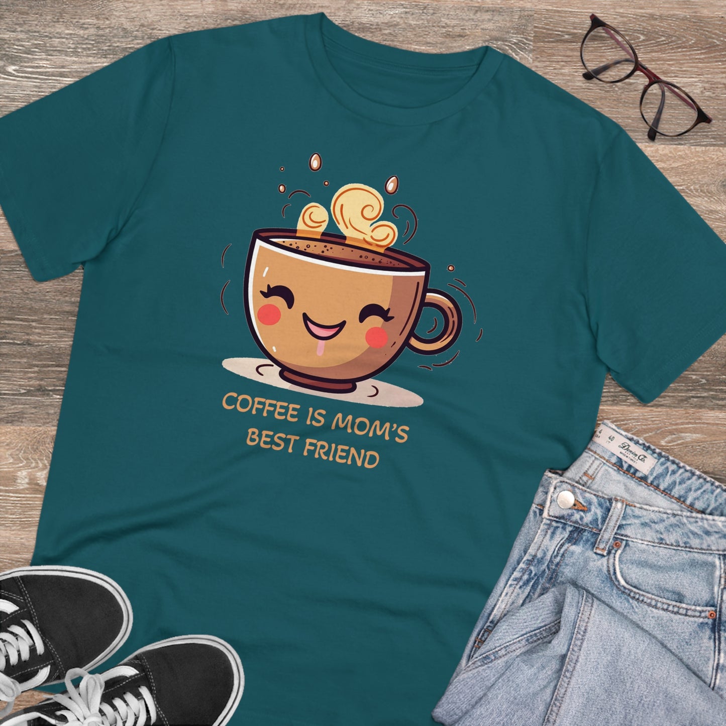 Coffee is Mom's Best Friend - Unisex Eco-Friendly T-Shirt - Celebrate Mother's day in Style and Sustainability