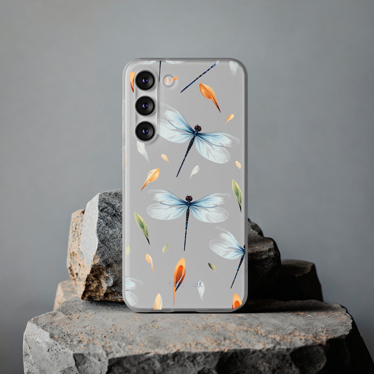 Dragonfly Dreams: Transparent Flexi Phone Case