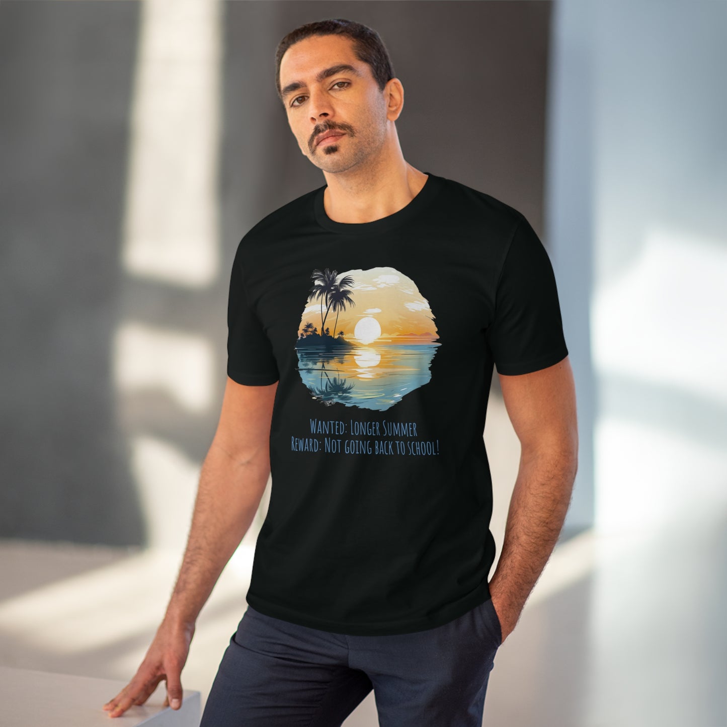 Eco-Friendly Sunset Beach T-shirt : Longer Summer Plea