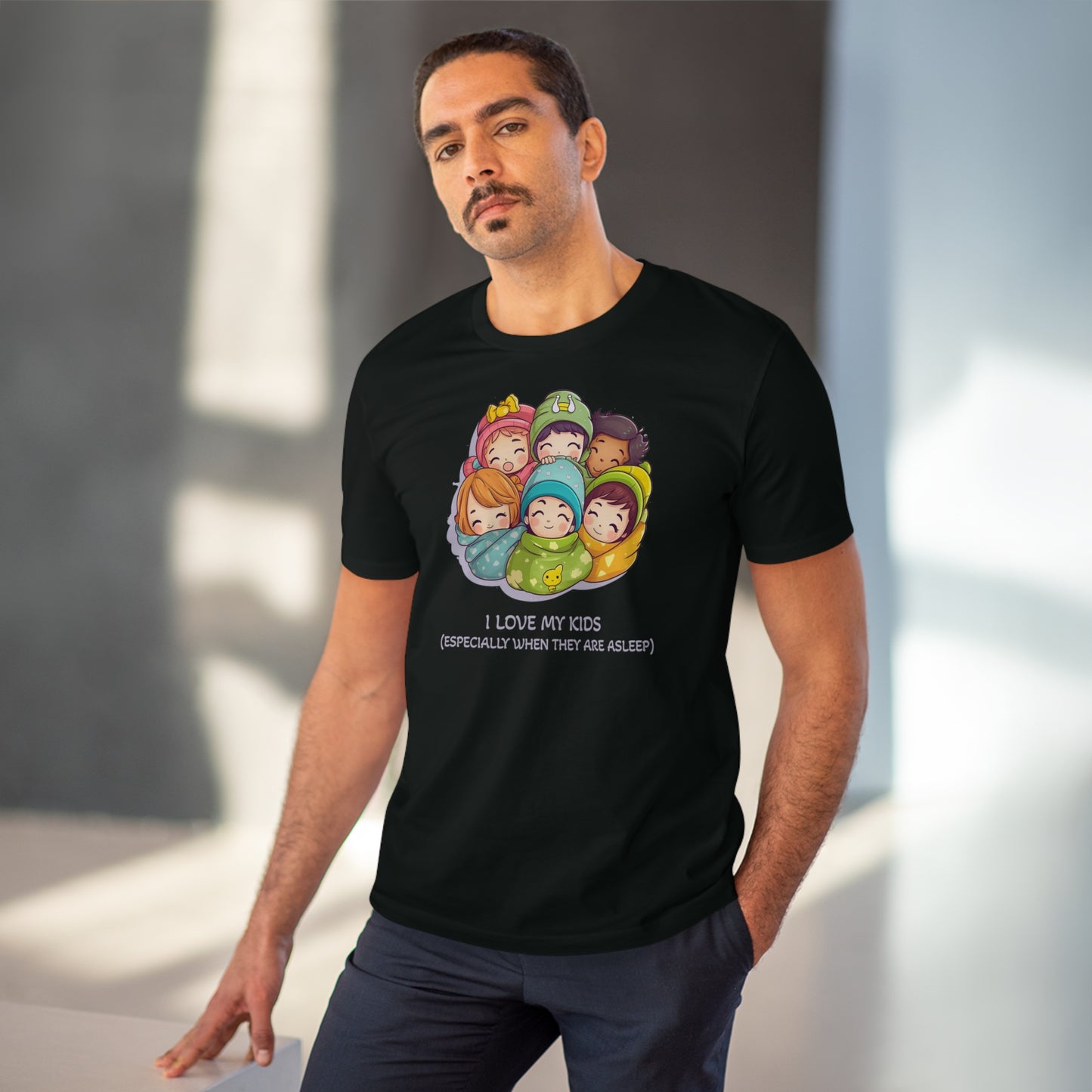 I Love My Kids, Especially When They Are Asleep - Unisex Eco-Friendly T-Shirt - Father's and Mother's Day special