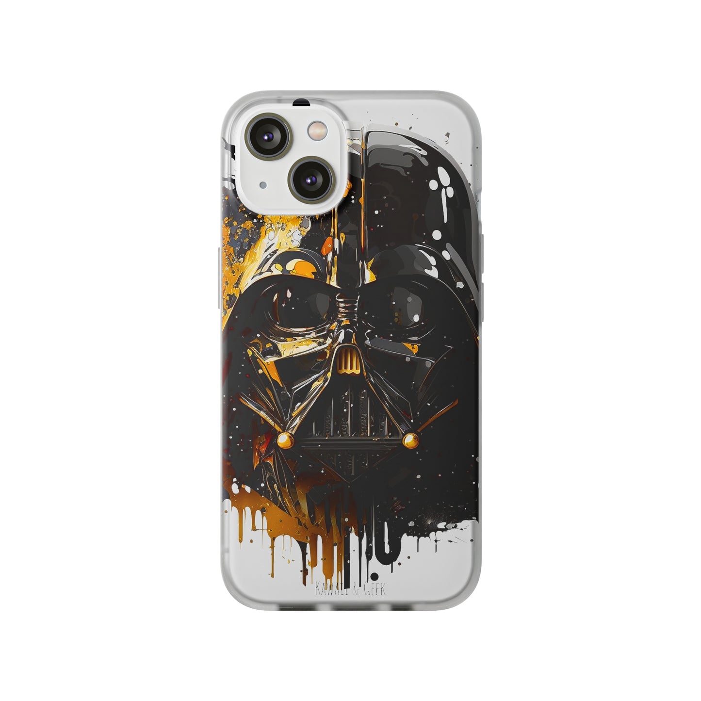 Darth Vader Gold and Black flexi phone Case - Protect Your Phone with Galactic and Artistic Style