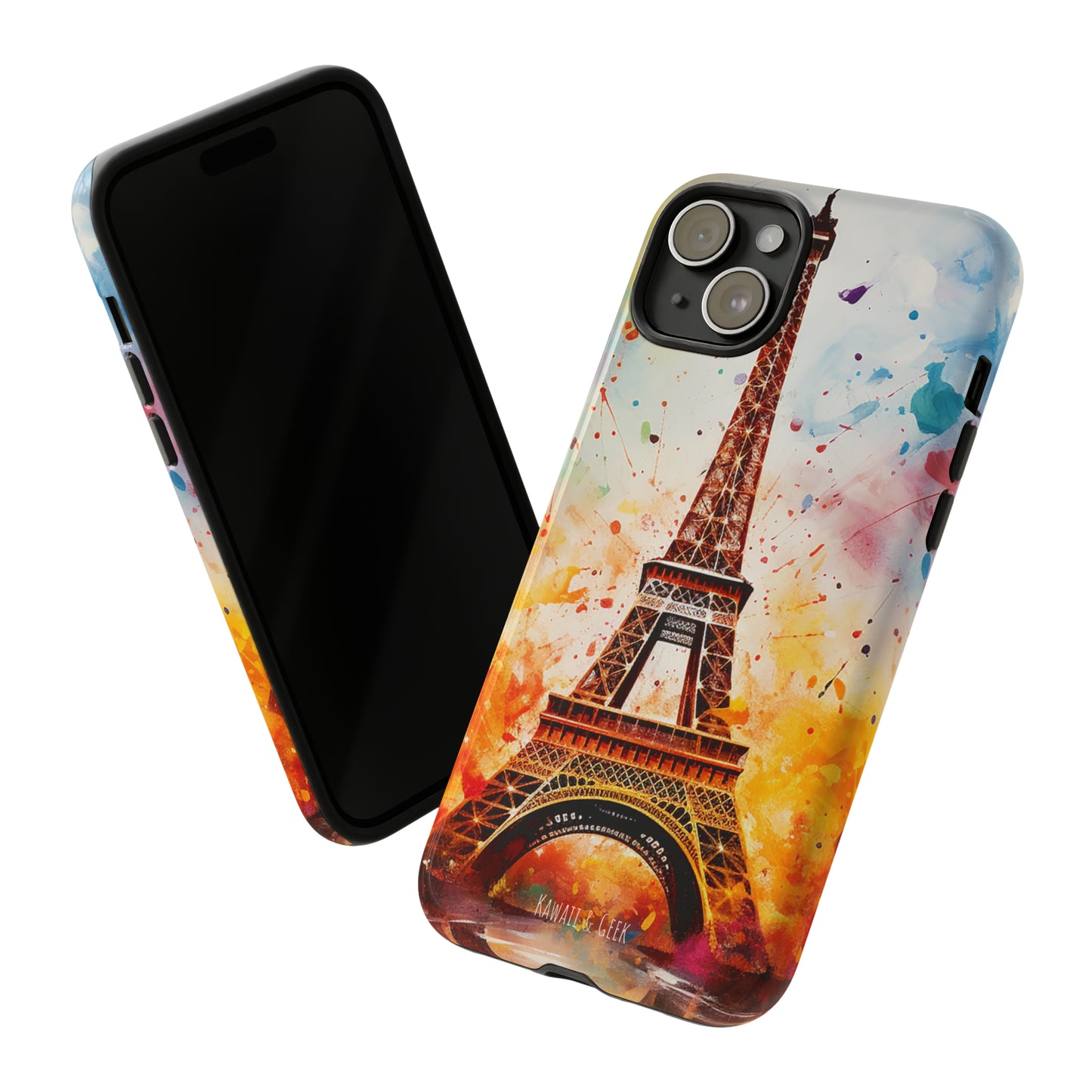 Eiffel Tower Painting Tough Phone Case - for Paris lovers